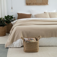 MOYHA Jute Korb klein Natural 35x25x28 cm, perfekt als Wäschekorb