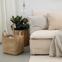 MOYHA Jute Korb klein Natural 35x25x28 cm, dekorativ im Wohnzimmer