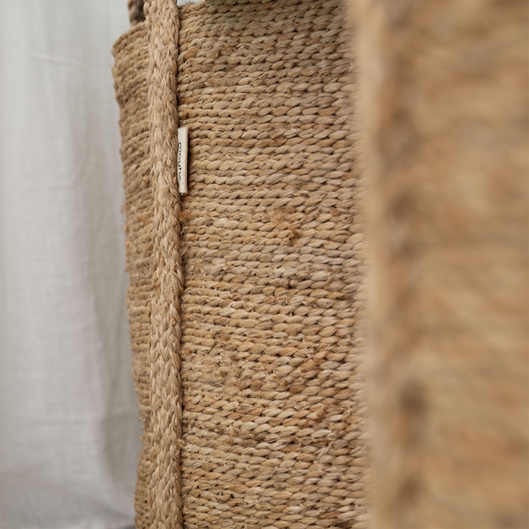 Handgefertigter MOYHA Jute Korb klein Natural, 36 cm D x 36 cm Höhe