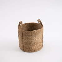 MOYHA Jute Korb in Naturfarbe, rund, 40 cm Durchmesser, 38 cm hoch