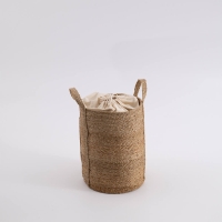 Runde Jutekorb von MOYHA, hoch, Natural, 40 cm Durchmesser, 52 cm Höhe