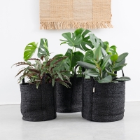 MOYHA Jutekorb rund, schwarz, 40 cm Durchmesser, 38 cm Höhe