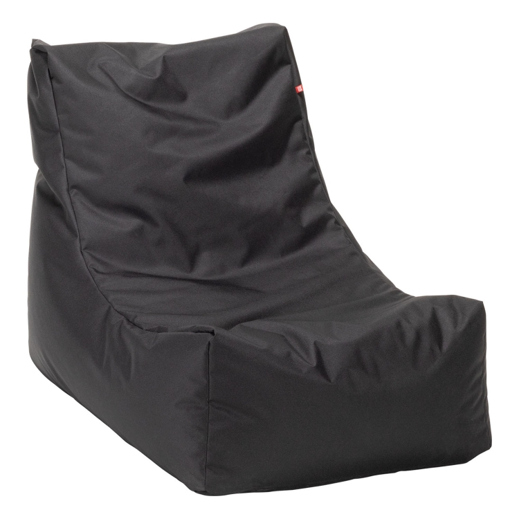 VOX Looz Sitzsack Outdoor Schwarz, groß, im Garten platziert