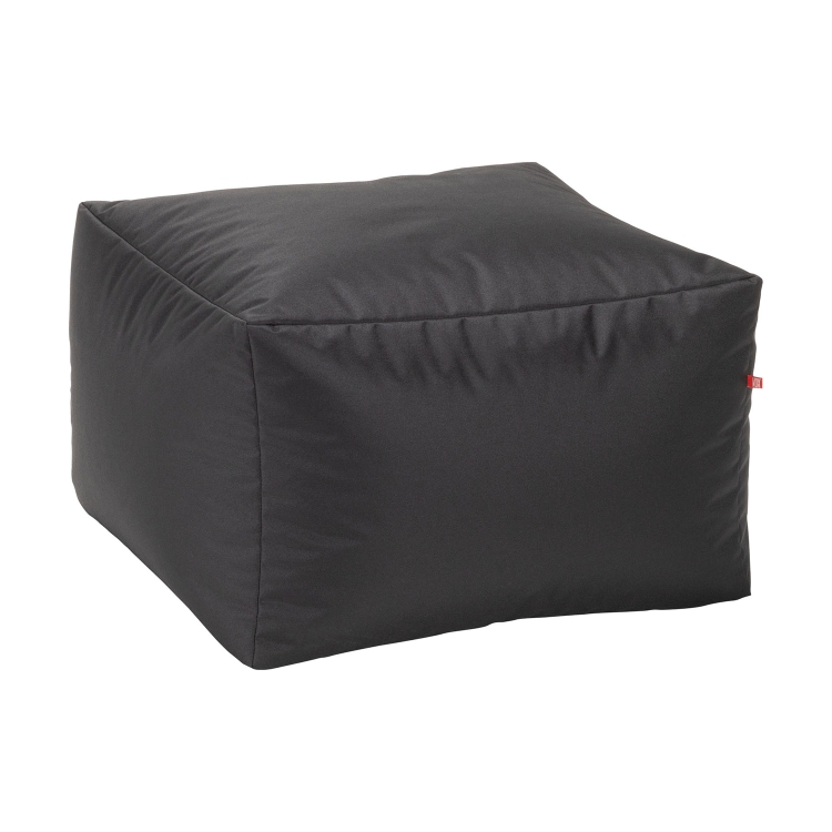 VOX Looz Outdoor Hocker Schwarz, 60x40x60 cm, im Garten