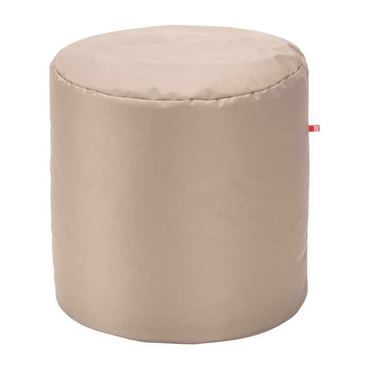 Wasserfester VOX Looz Outdoor Pouf klein Khaki beige, 50x52 cm