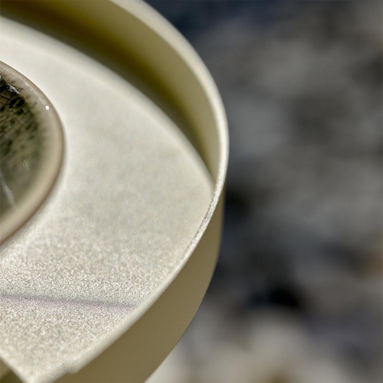 VOX Beistelltisch Outdoor Handy, Beige, 45x50 cm, Pulverbeschichtet