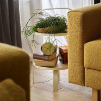 VOX Beistelltisch Outdoor Handy, Beige, 45x50 cm, neben Loungesessel