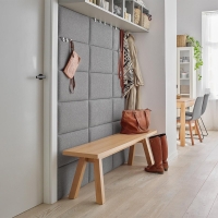 Soform Polsterpaneel 60x30 cm in Grau Wolle zur Verbesserung der Akustik im Flur