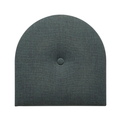 Polsterpaneel 30x30 mit Polsterknopf in Dunkelgrün Melange Quadrat mit runder Seite Oval Dot Soform von VOX Möbel