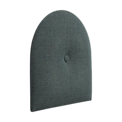 Polsterpaneel 30x30 mit Polsterknopf in Dunkelgrün Melange Quadrat mit runder Seite Oval Dot Soform von VOX Möbel 2