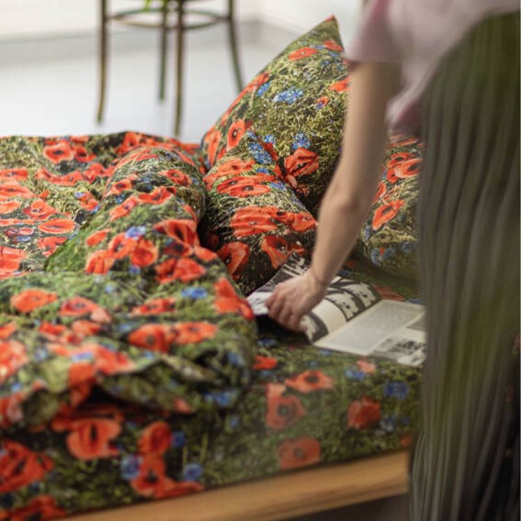 Mohnblumen Spannbettlaken Hayka