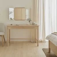 Heller Schminktisch VOX OMM, 120 x 75 x 50 cm, Eichenholz, Soft-Close