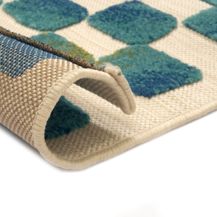 Carpet Decor In- & Outdoor-Teppich Calma, 200x290 cm, UV-beständig, Blau und Beige