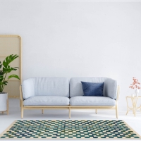 Polypropylen-Teppich Calma Blau/Beige von Carpet Decor, 160x230 cm, für drinnen & draußen Polypropylen-Teppich Calma Blau/Beige von Carpet Decor, 160x230 cm, für drinnen & draußen