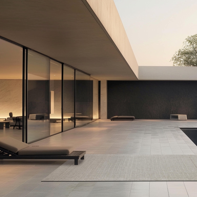 Grauer Teppich Deserto von Carpet Decor, 160x230 cm, UV-beständig und fusselfrei