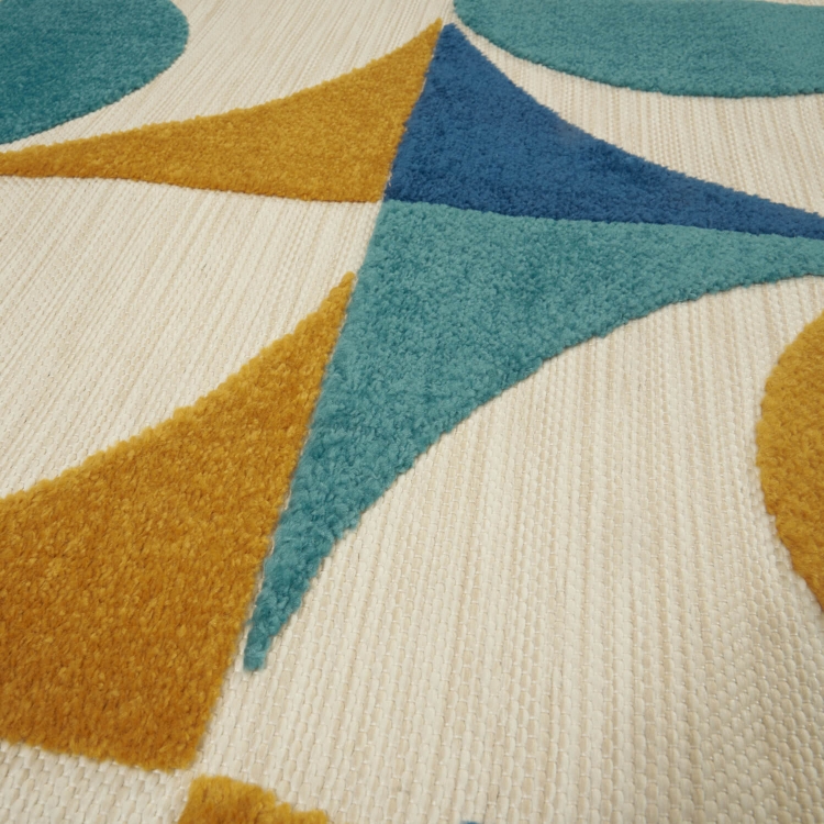 Teppich Verano von Carpet Decor, buntes Mid-Century-Muster, Polypropylen, Format 200x290 cm