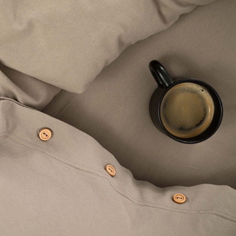 Moyha Dream Jersey-Spannbettlaken Grau-Beige mit umlaufendem Gummizug