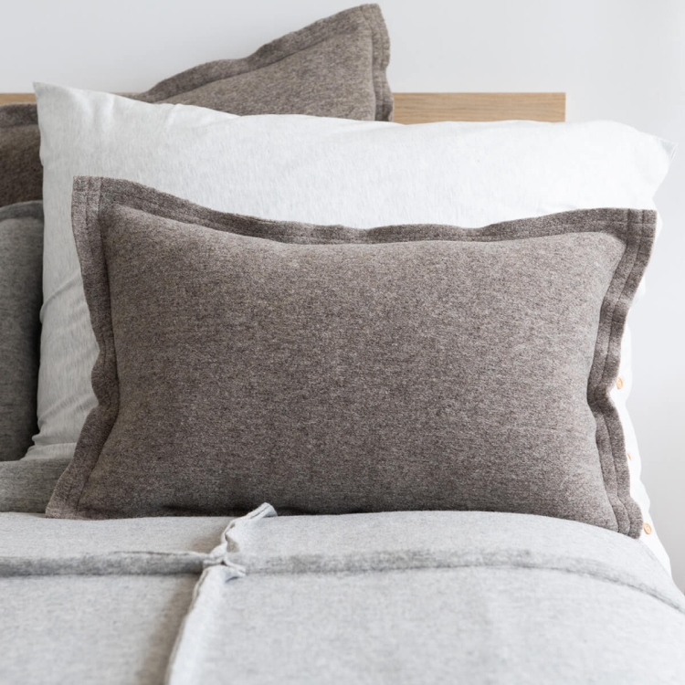 Moyha Dekokissen Well Taupe, 90% Schurwolle, Größe 60x40, abgestimmt auf die Wave Serie