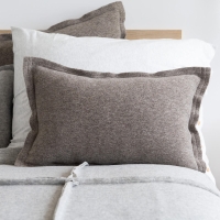 Moyha Dekokissen Well Taupe, 90% Schurwolle, Größe 60x40, abgestimmt auf die Wave Serie