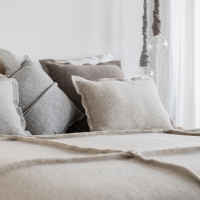 Moyha Zierkissen Well Ecru, Material 90% Schurwolle, Größe 60x40, abgestimmt auf Wave