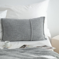 Moyha Soft Nap gestricktes Plaid, grau, Grobstrick, 130x180 cm