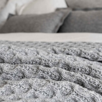 Wolldecke grau Cosy von Moyha