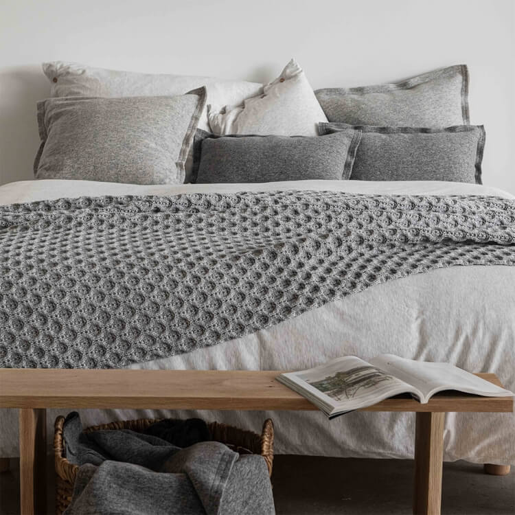 Moyha Plaid Cosy grau Struktur