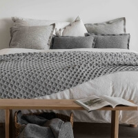 Moyha Plaid Cosy grau Struktur