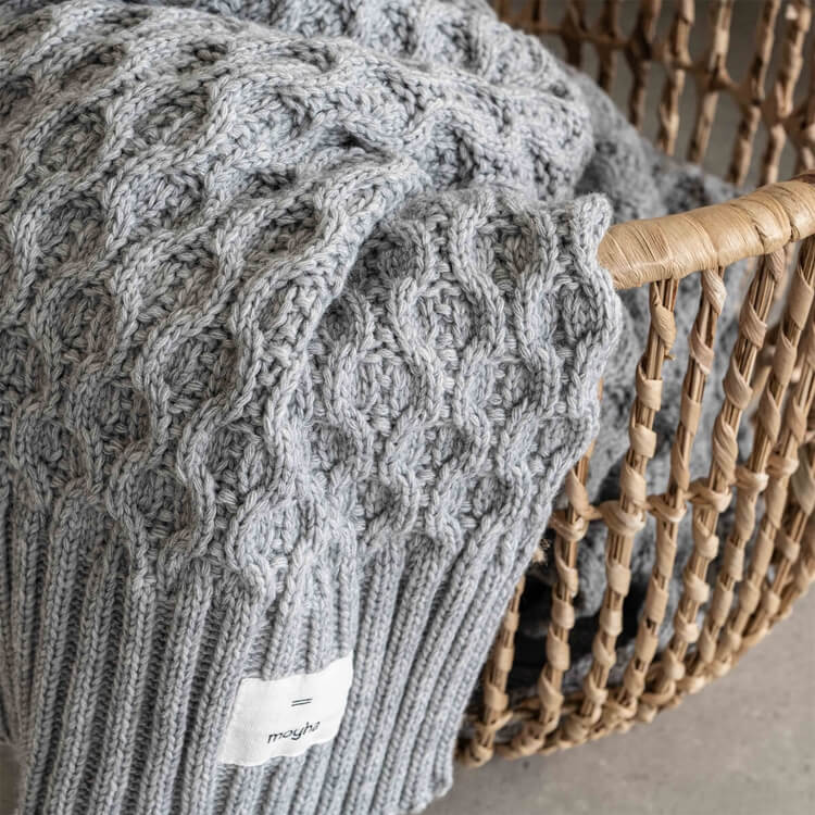 Moyha Wolldecke Cosy grau