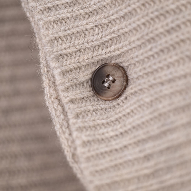 Moyha Classic Premium Dekokissen Beige aus 80% Schurwolle in 60x40 cm