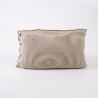 Moyha Classic Premium Kissenhülle, Beige, 80% Schurwolle, 60x40 cm