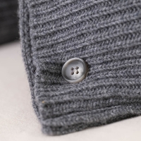 Moyha Classic Premium Kissenhülle, dunkelgrau Graphit, aus 80% Schurwolle, 60x40 cm