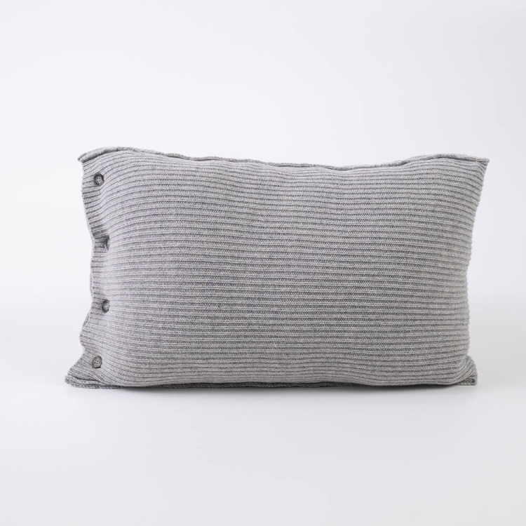 Moyha Classic Premium Kissenhülle grau, 80% Schurwolle, Größe 60x40 cm