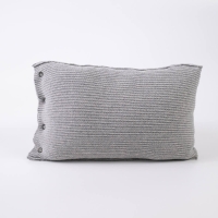 Moyha Classic Premium Kissenhülle grau, 80% Schurwolle, Größe 60x40 cm