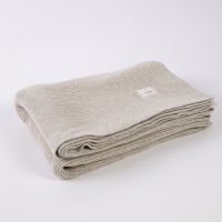 Moyha Wolldecke Classic Premium, Farbe hellgrau Creamy, Material 80% Schurwolle