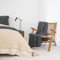 Moyha Wolldecke Classic Premium dunkelgrau Graphit, Material 80% Schurwolle