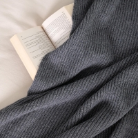 Moyha Classic Premium Wolldecke in Dunkelgrau Graphit, 80% Schurwolle