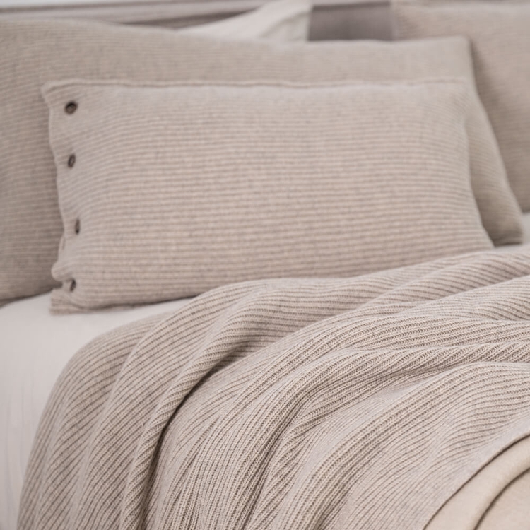 Moyha Classic Premium Wolldecke, Beige-Ton, 80% Schurwolle