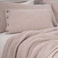 Moyha Classic Premium Wolldecke, Beige-Ton, 80% Schurwolle