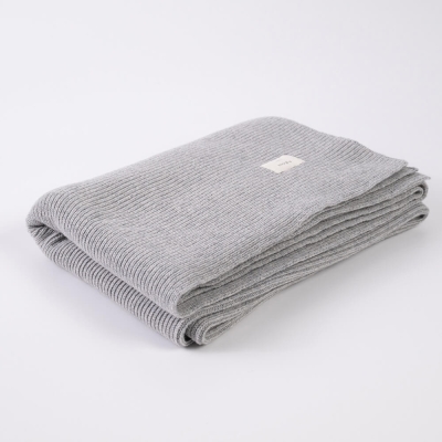 Moyha Classic Premium Wolldecke Grau, aus 80% Schurwolle 2