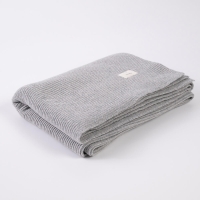 Moyha Classic Premium Wolldecke in Grau, Material 80% Schurwolle