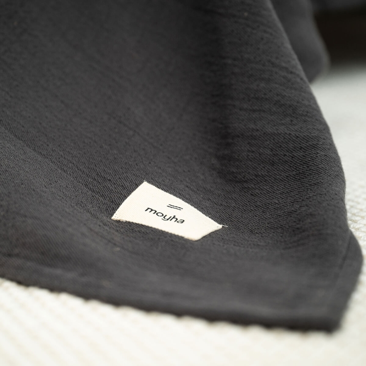 Moyha Baumwolle Tagesdecke Dunkelgrau Anthrazit, 100% Baumwolle, 220x240 cm