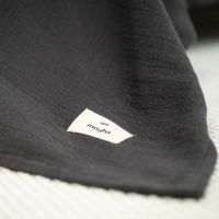 Moyha Baumwolle Tagesdecke Dunkelgrau Anthrazit, 100% Baumwolle, 220x240 cm