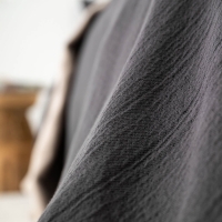 Moyha Tagesdecke „Baumwolle“ Dunkelgrau/Anthrazit, reines Material 100% Baumwolle