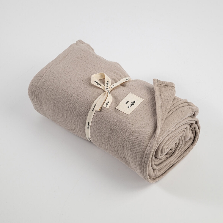 Moyha Baumwolle Tagesdecke Beige aus 100% Baumwolle, 220x240 cm