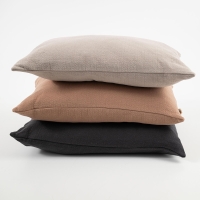 Moyha Baumwoll Dekokissen Dunkelgrau Anthrazit, Beige und Terracotta, aus 100% Baumwolle
