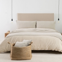 Moyha Close to Nature Decke, Ecru & Sand, recyceltes Baumwollgarn