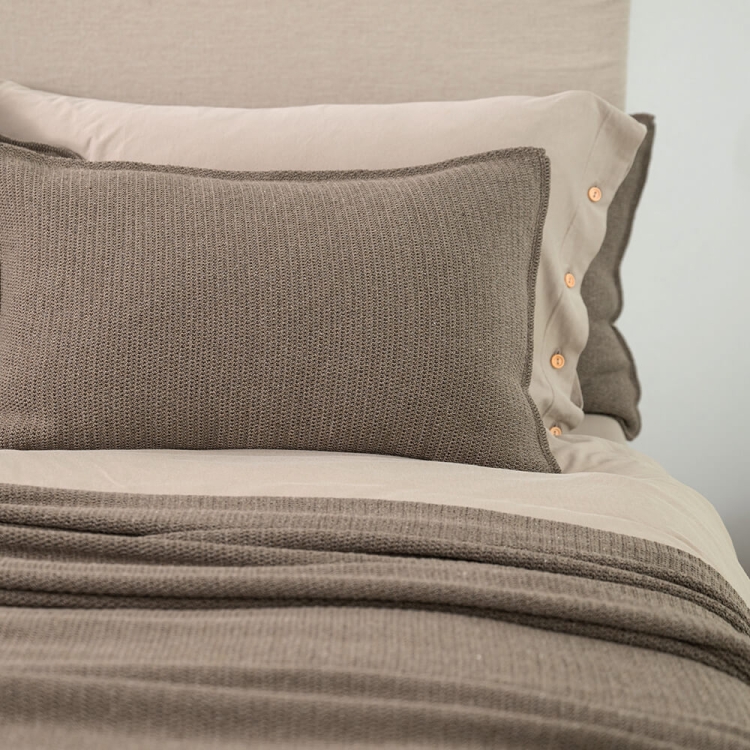 Moyha Close to Nature Tagesdecke, Braun, recyceltes Baumwollgarn