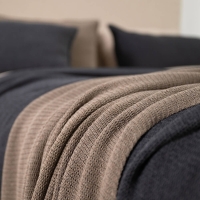 Moyha Close to Nature Plaid in Braun aus recyceltem Baumwollgarn