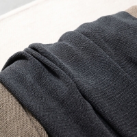 Moyha Close to Nature Wohndecke, dunkelgrau Graphit, aus recyceltem Baumwollgarn